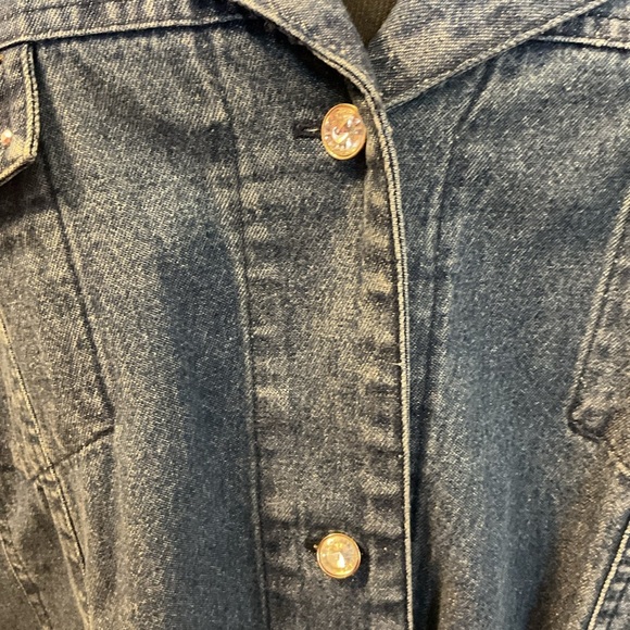 2. NWT Liz & Me Signature Beaded Red, Black N Silver Jean Jacket Size 2X - Picture 11 of 11